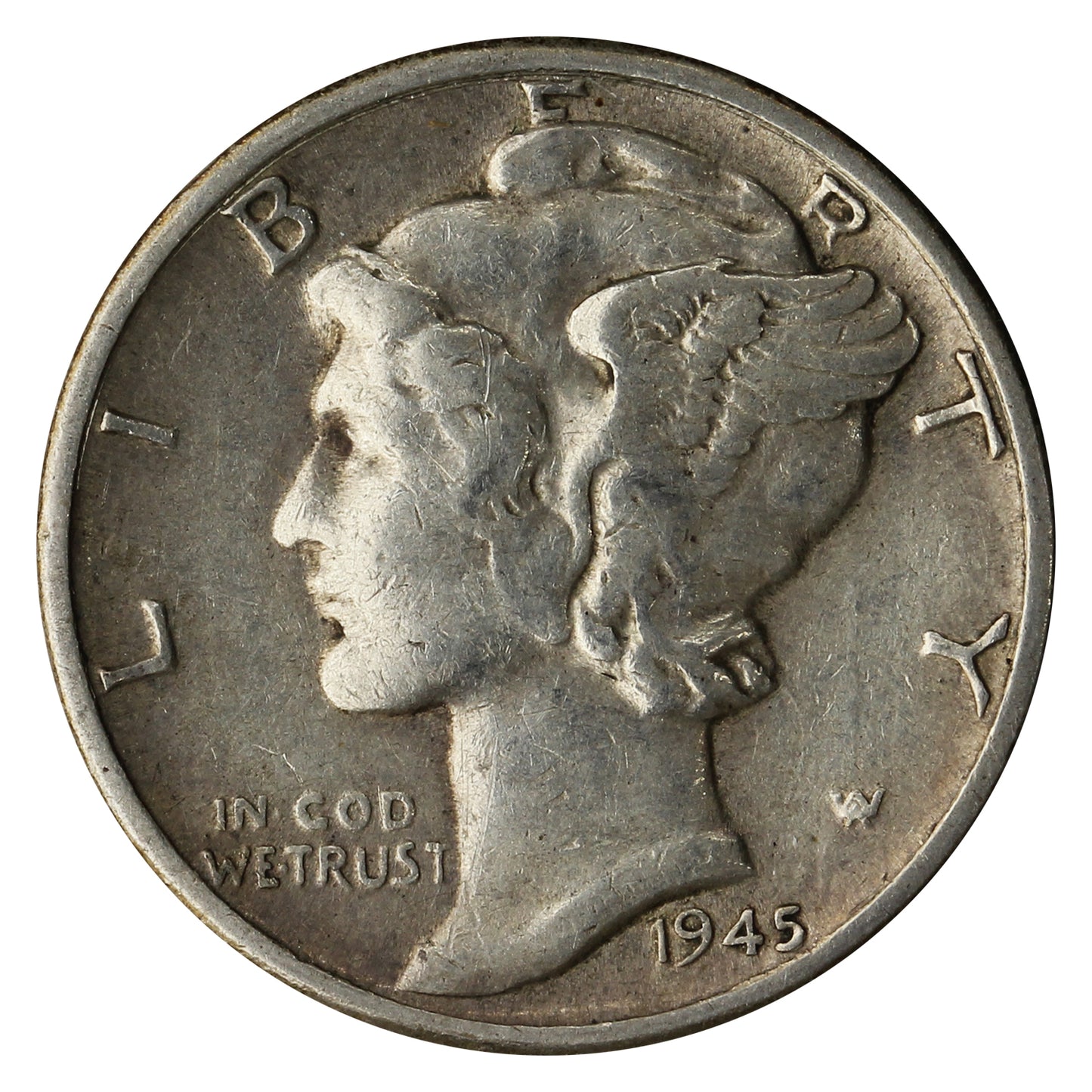 1945 USA Dime Very Fine (VF20)