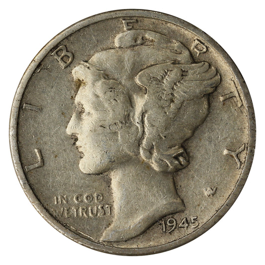 1945 D USA Dime Very Fine (VF-20)