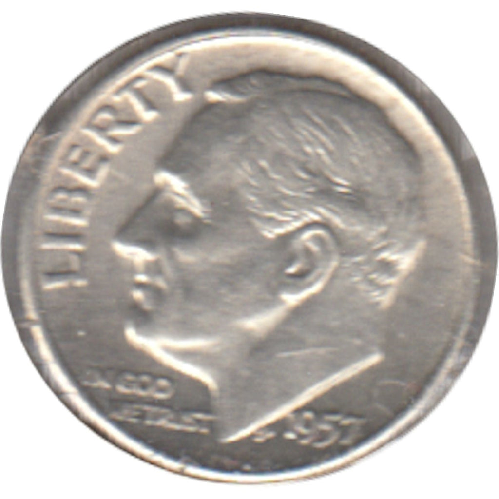 1957 D USA Dime EF-AU (EF45)