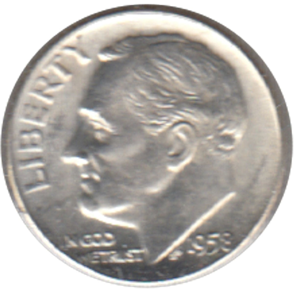 1958 D USA Dime Brilliant Uncirculated (MS63)