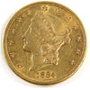 1884 S USA $20.00 Gold EF-AU (EF45) (Scratched) $