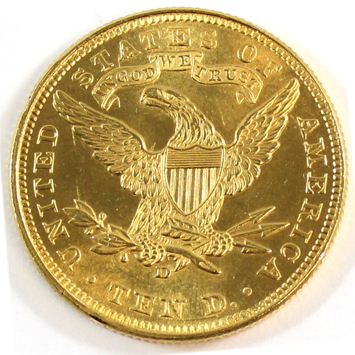 1906 D USA $10.00 Gold Brilliant Uncirculated (MS63) $
