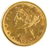 1885 USA $5.00 Gold EF-AU (EF45) $