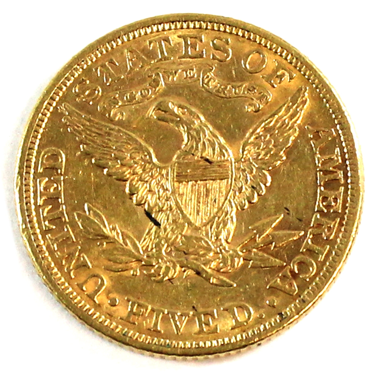 1885 USA $5.00 Gold EF-AU (EF45) $