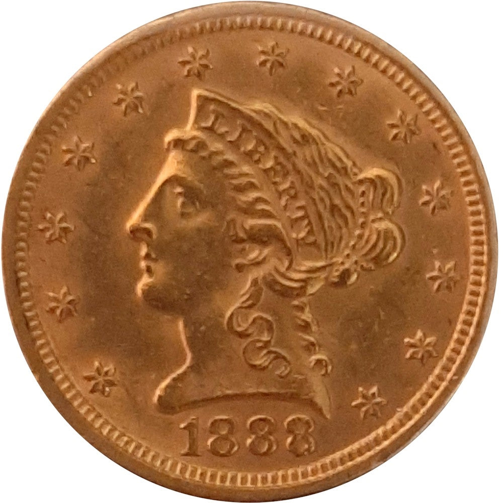 1888 USA $2.50 Gold AU-UNC (AU55)