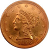 1896 USA $2.50 Gold UNC+ (MS62)