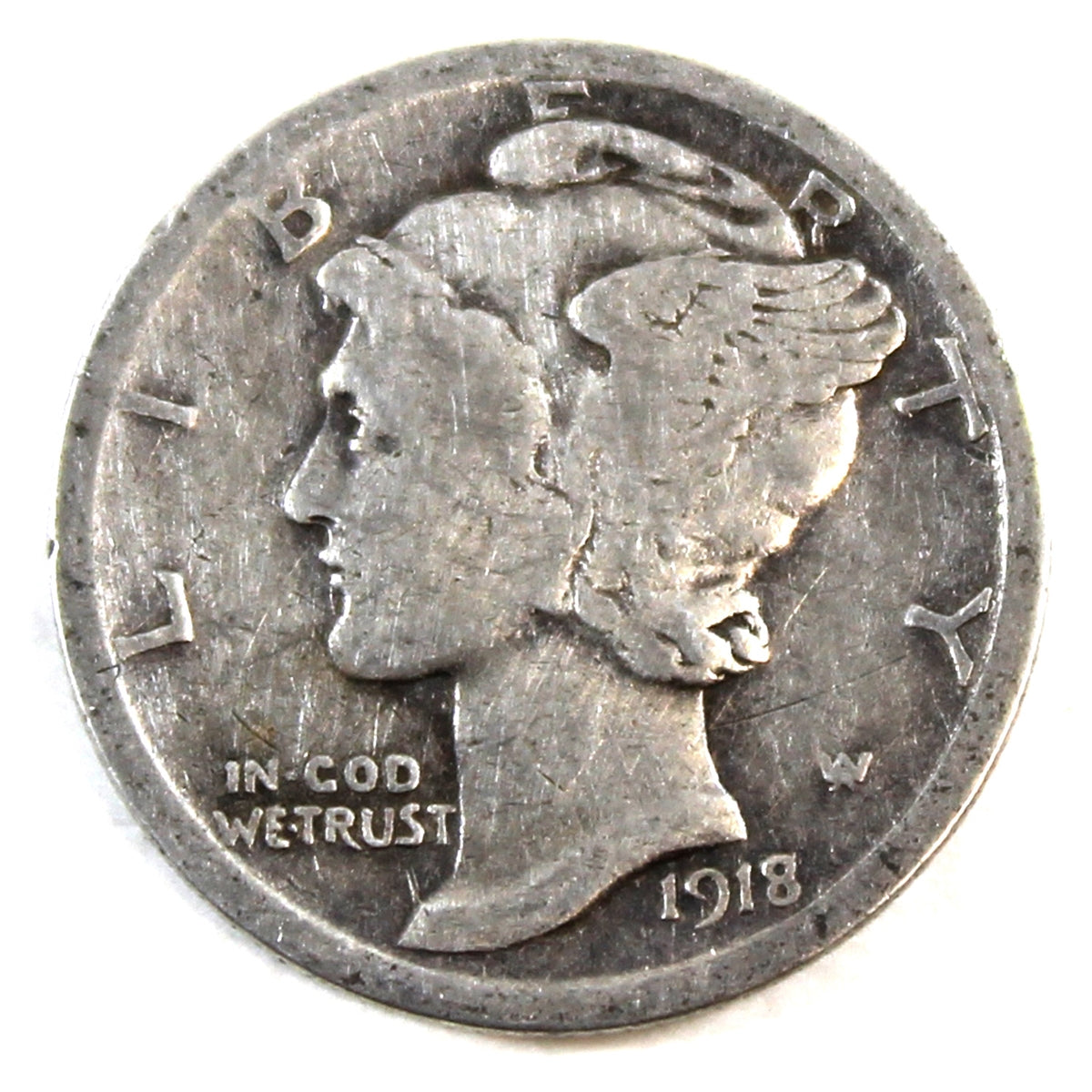 1918 USA Dime Circulated