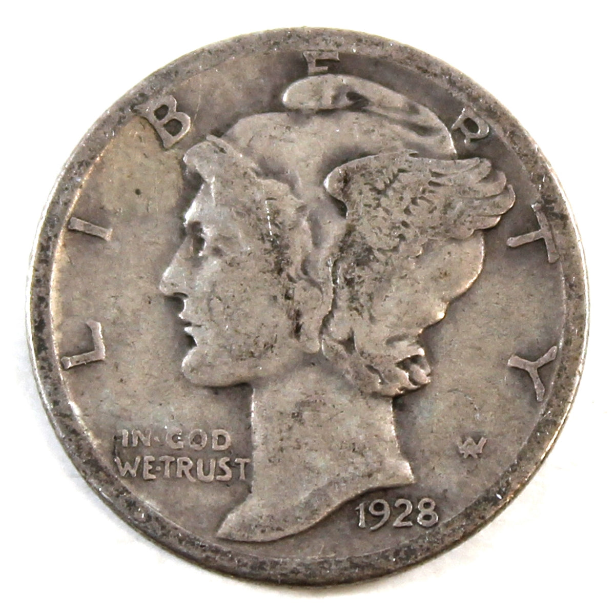 1928 S USA Dime Circulated
