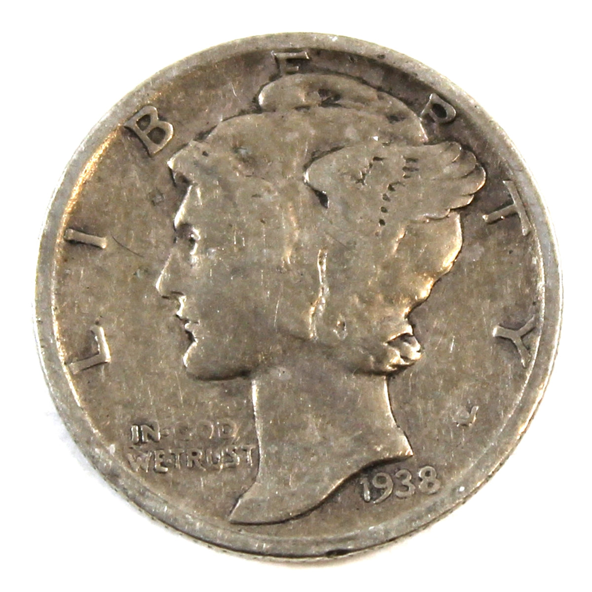 1938 D USA Dime Circulated