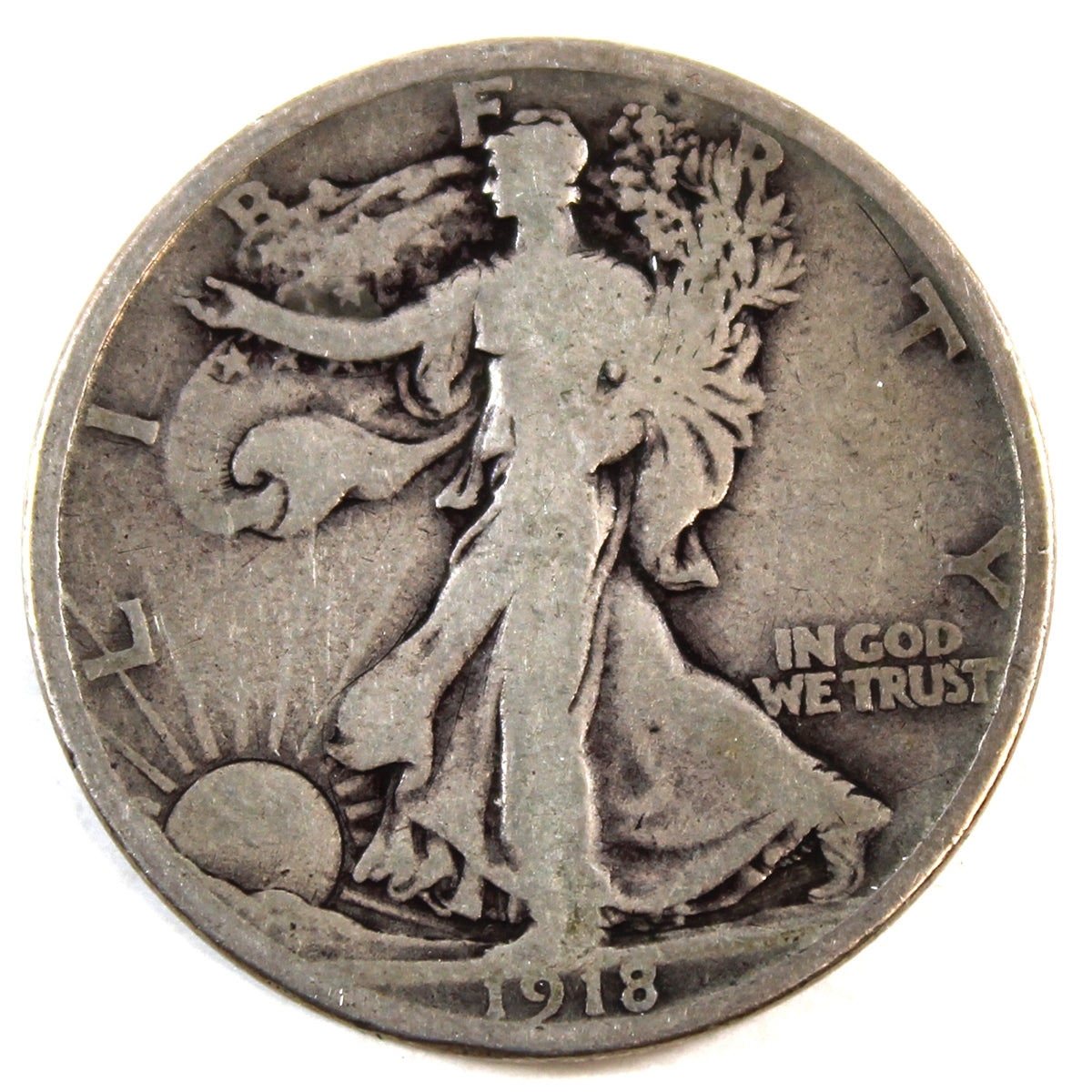 1918 D USA Half Dollar Circulated