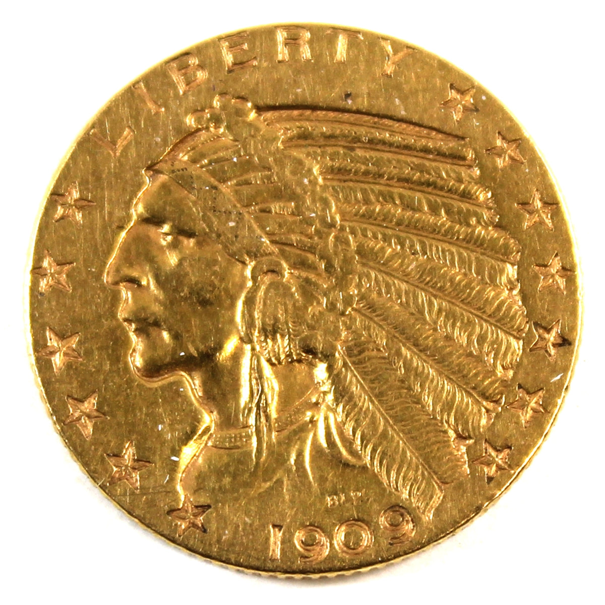 1909 D USA $5.00 Gold Extra Fine (EF40)