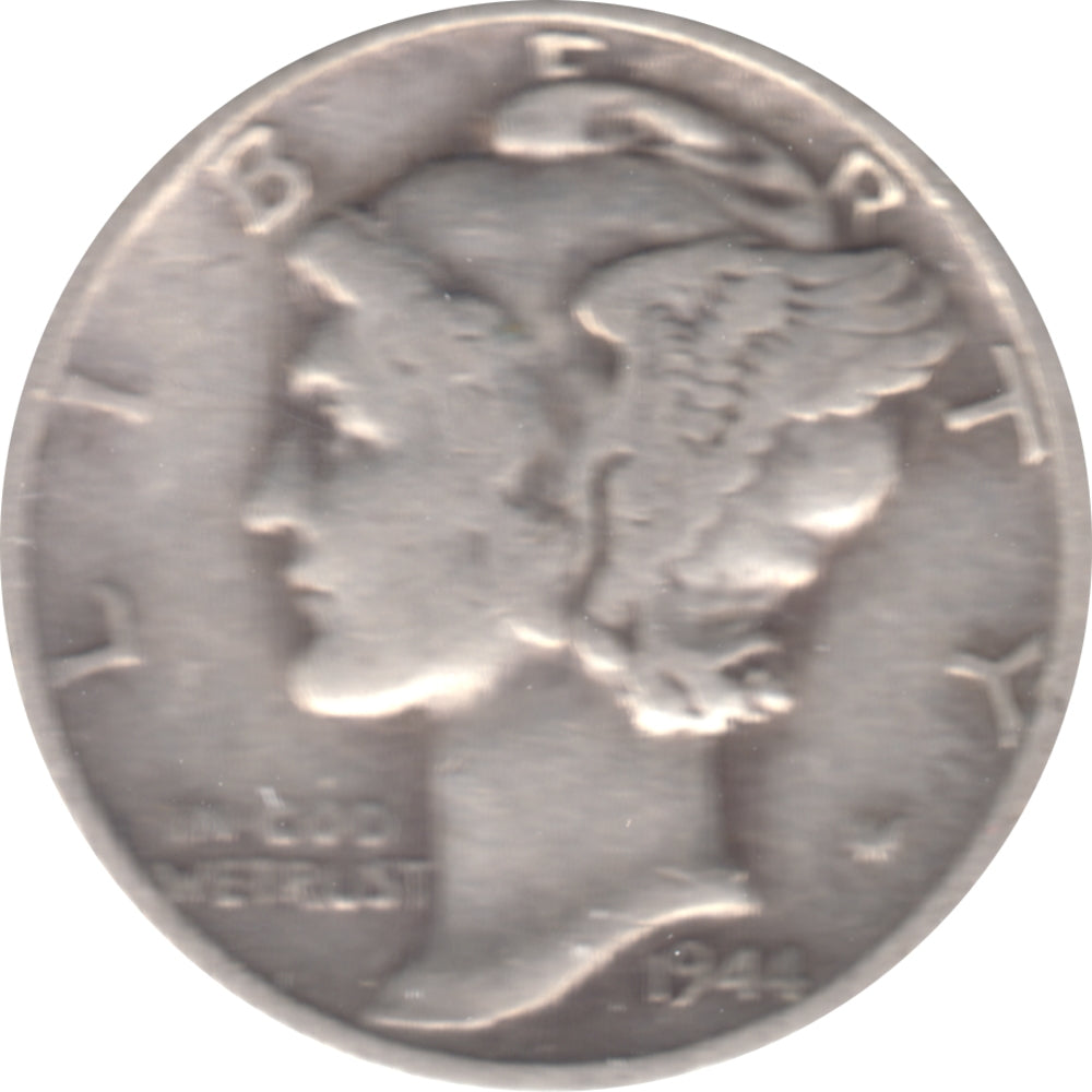 1944 D USA Dime Circulated
