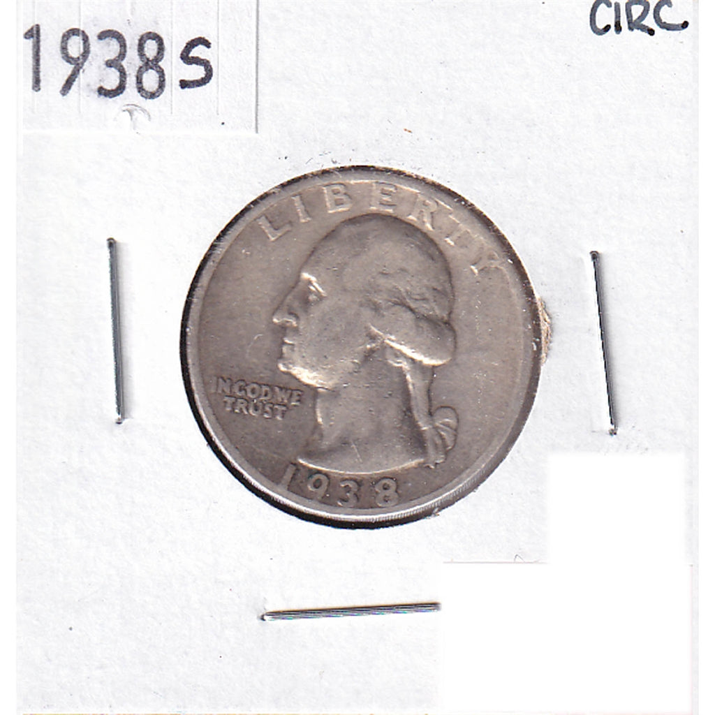 1938 S USA Quarter Circulated