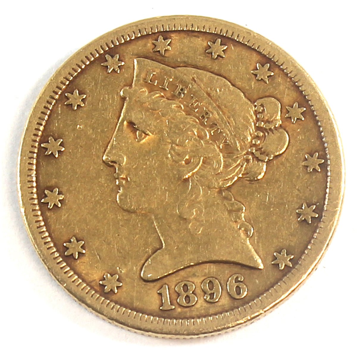 1896 S USA $5.00 Gold VF-EF (VF30)