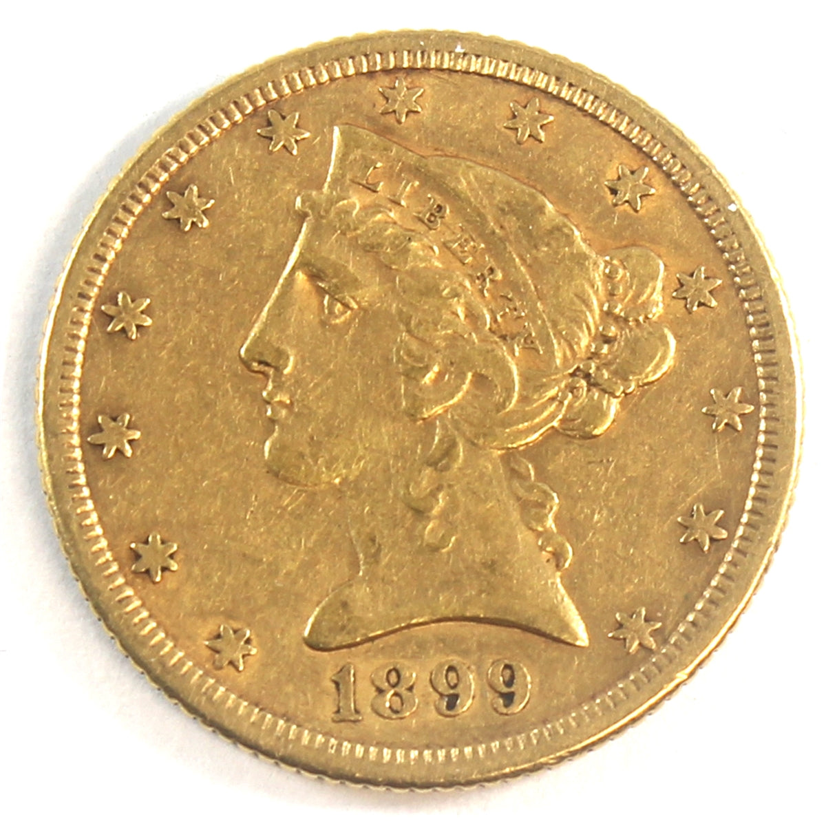 1899 S USA $5.00 Gold VF-EF (VF30)