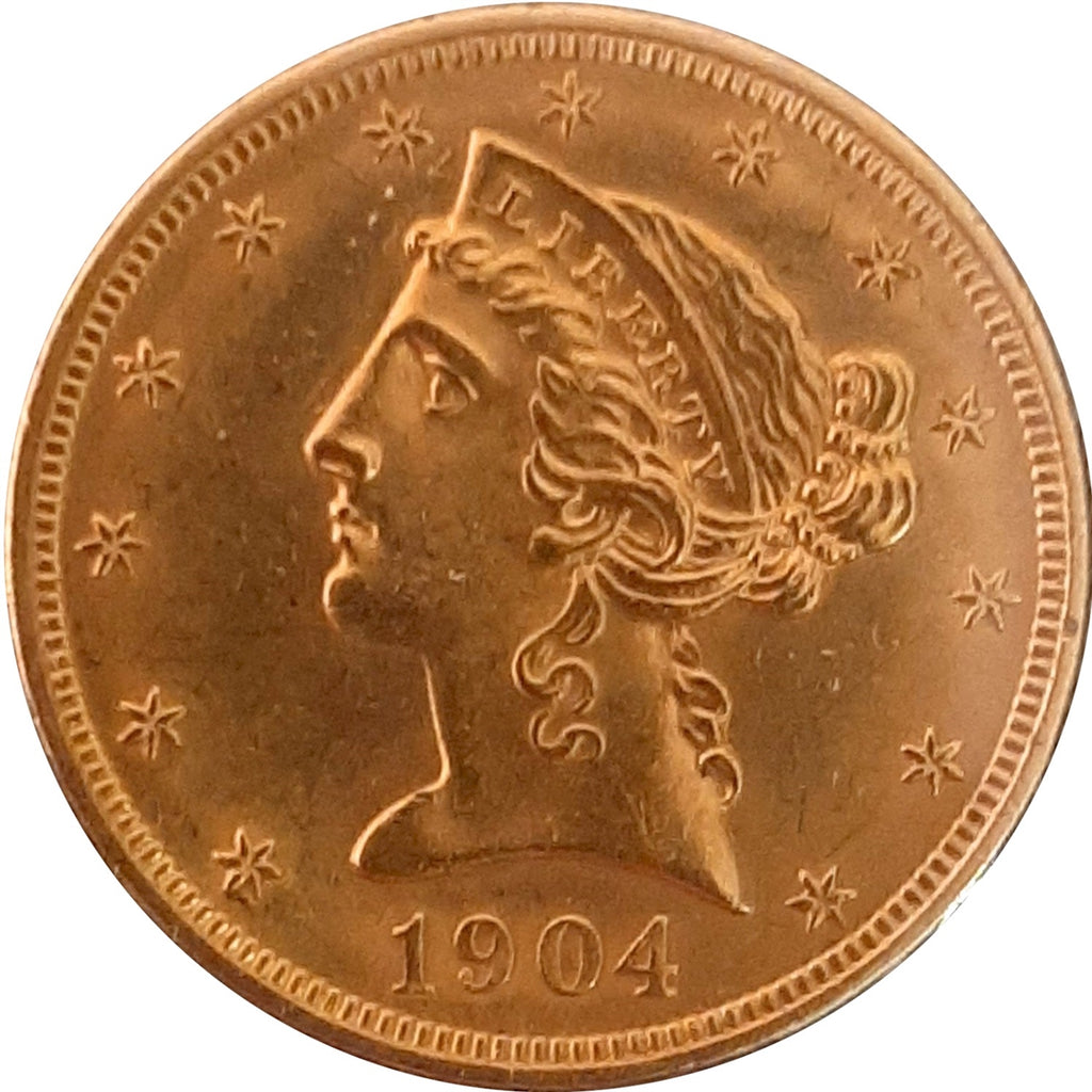 1904 USA $5.00 Gold Uncirculated (MS60) $