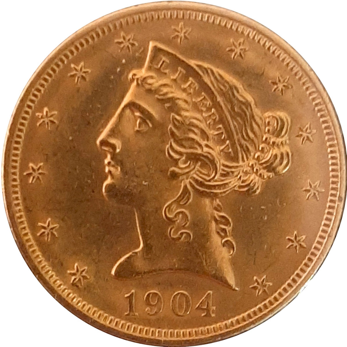 1904 USA $5.00 Gold Uncirculated (MS60) $