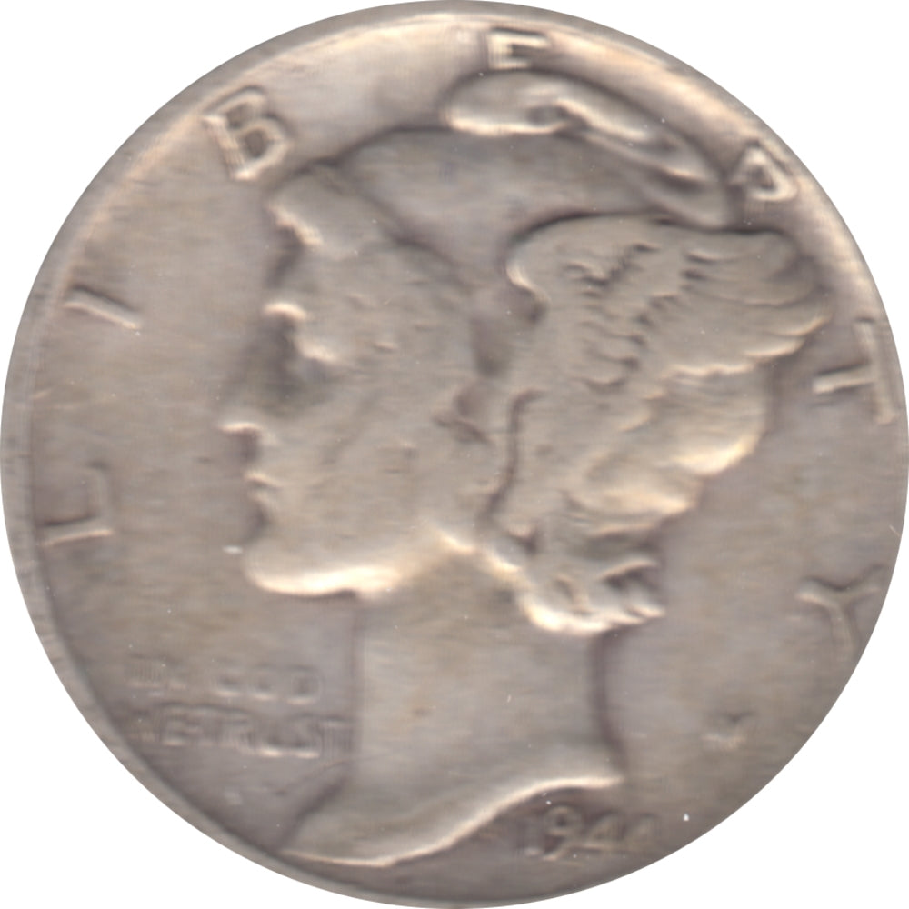 1944 S USA Dime Circulated
