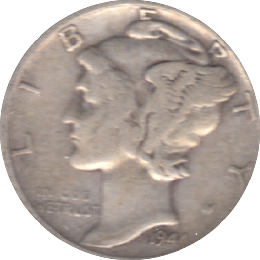 1944 S USA Dime Circulated