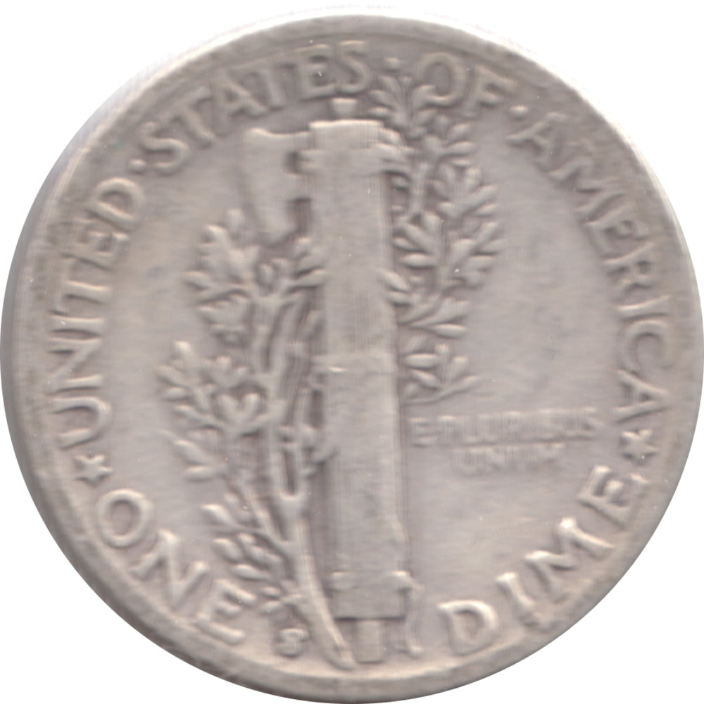 1944 S USA Dime Circulated