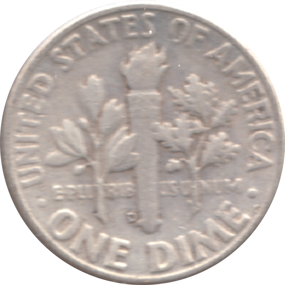 1947 D USA Dime Circulated