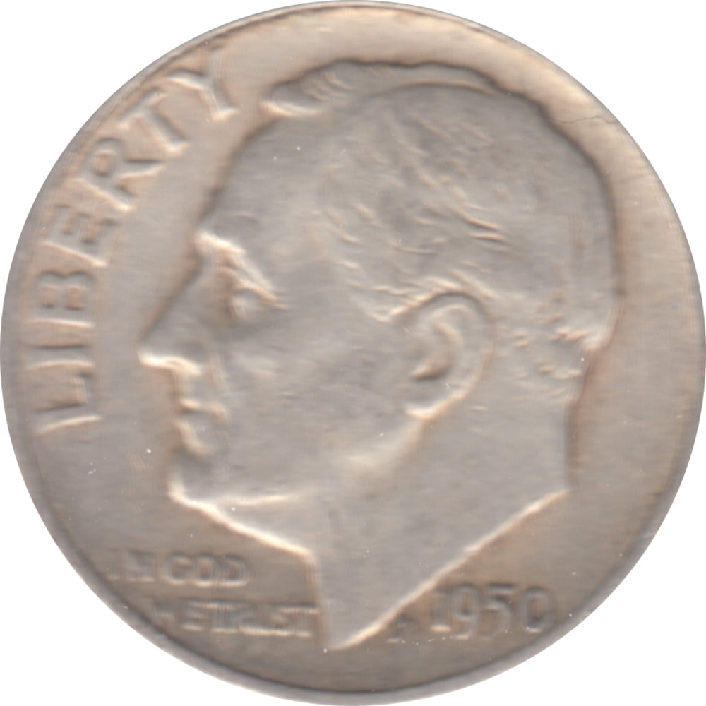 1950 S USA Dime Circulated