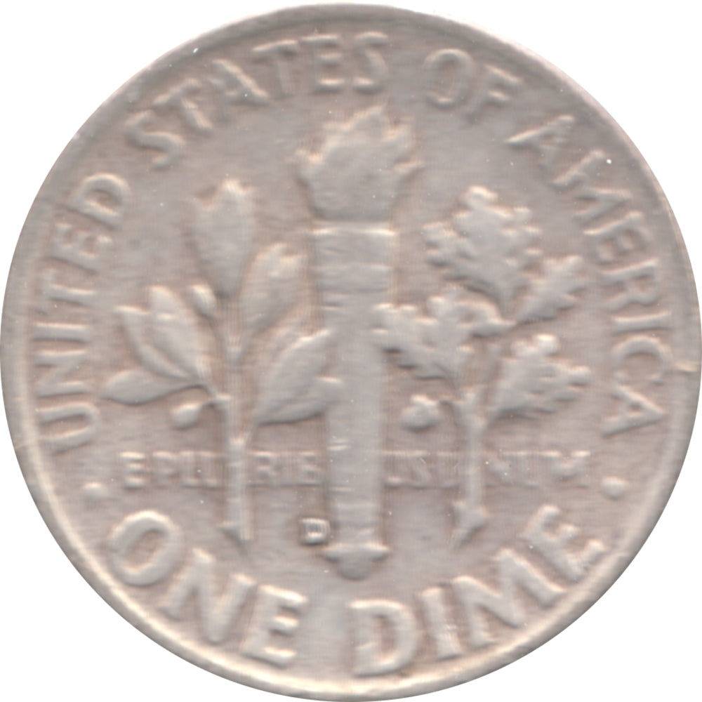 1954 D USA Dime Circulated