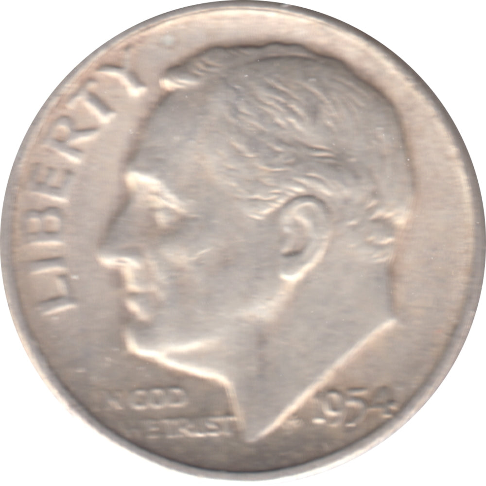 1954 S USA Dime Circulated