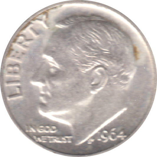 1964 D USA Dime Circulated