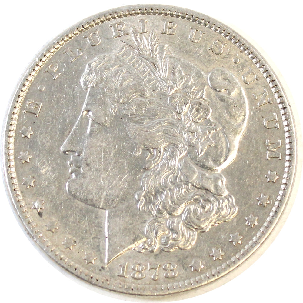 1878 3rd Reverse 7 Feathers USA Dollar EF-AU (EF45) $
