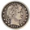 1892 Covered E In United USA Quarter F-VF (F15)