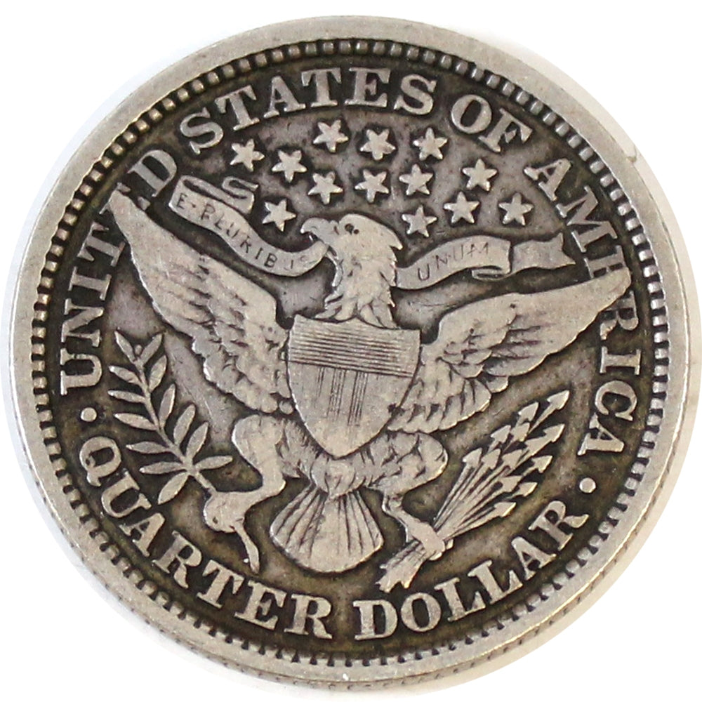 1892 Covered E In United USA Quarter F-VF (F15)