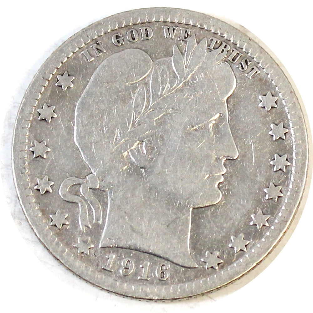 1916 D USA Quarter F-VF (F15)