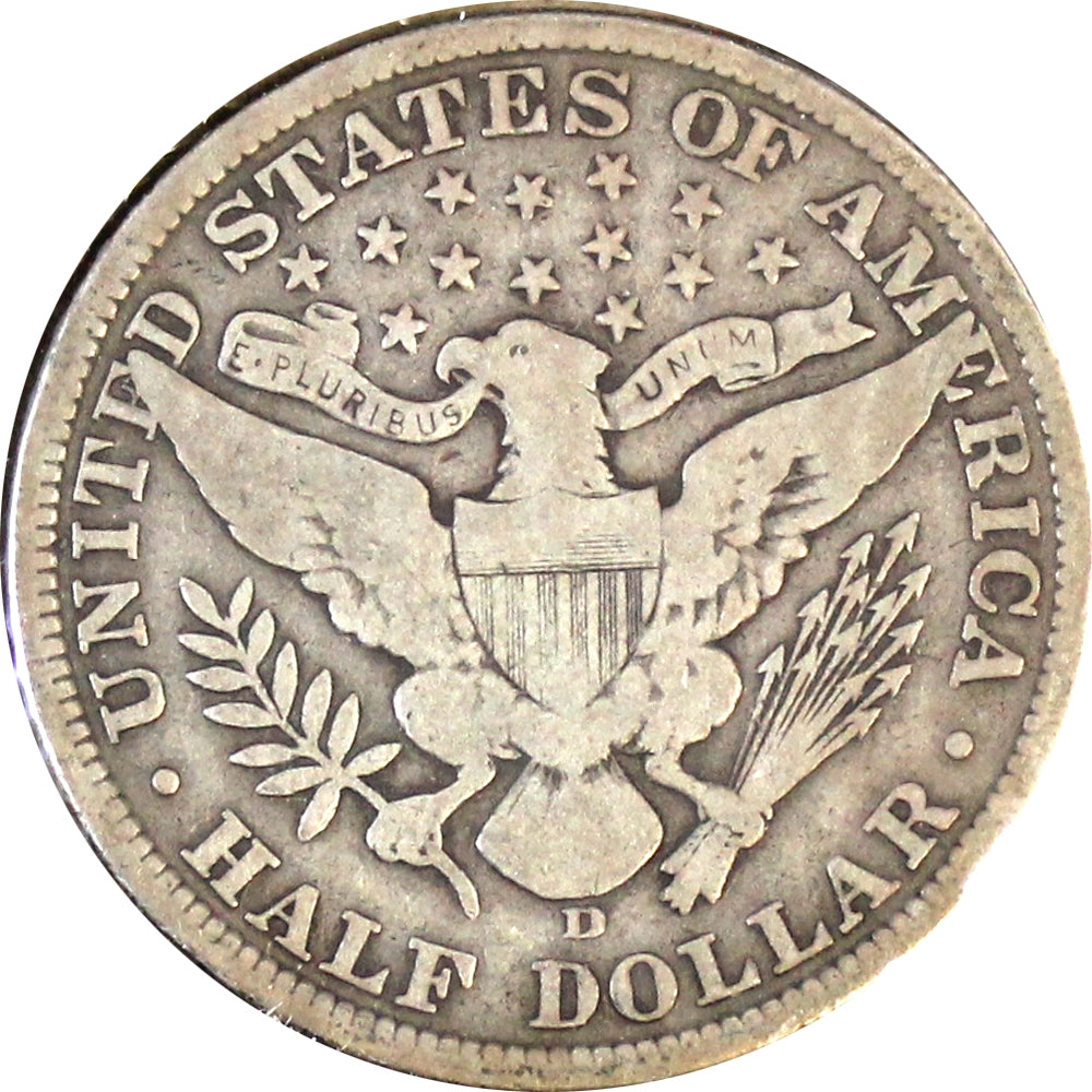 1907 D USA Half Dollar Very Good (VG8)