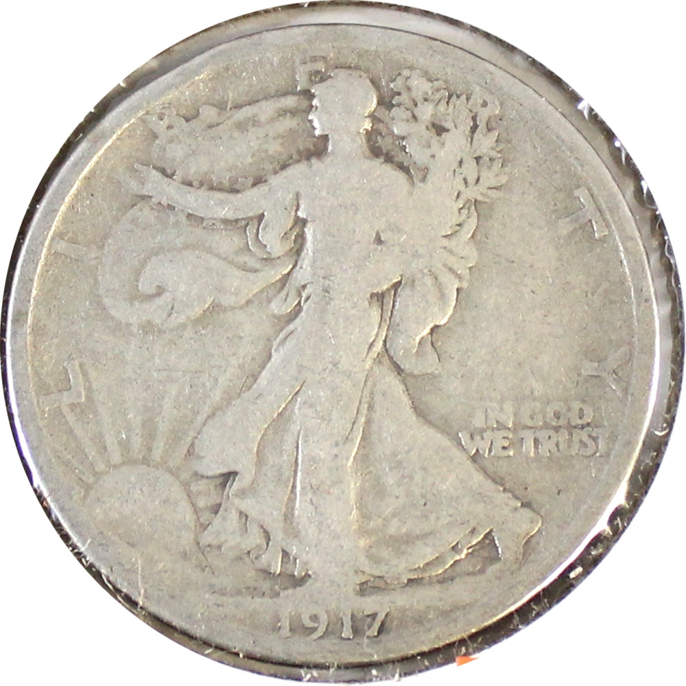 1917 D Reverse Mintmark USA Half Dollar Circulated