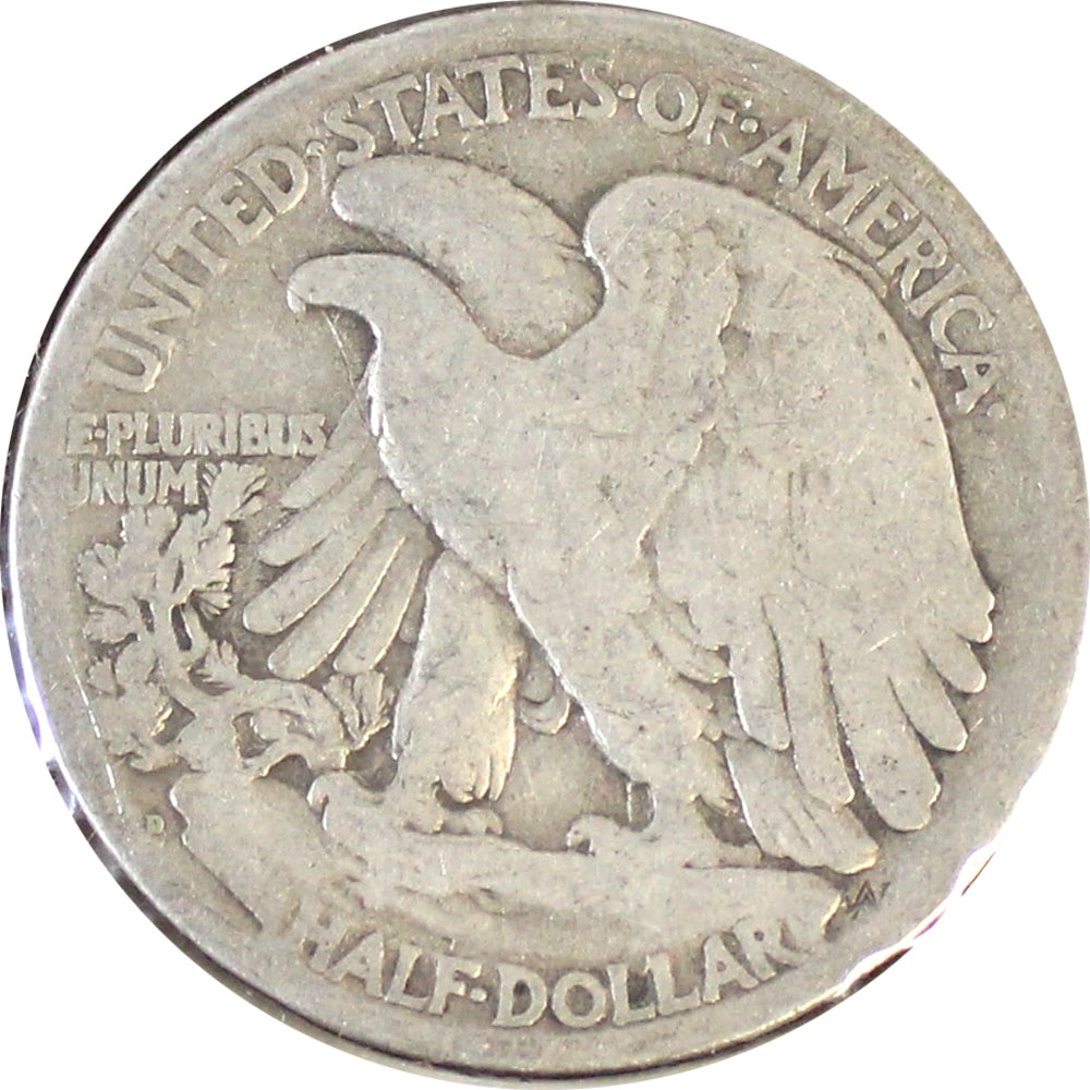1917 D Reverse Mintmark USA Half Dollar Circulated