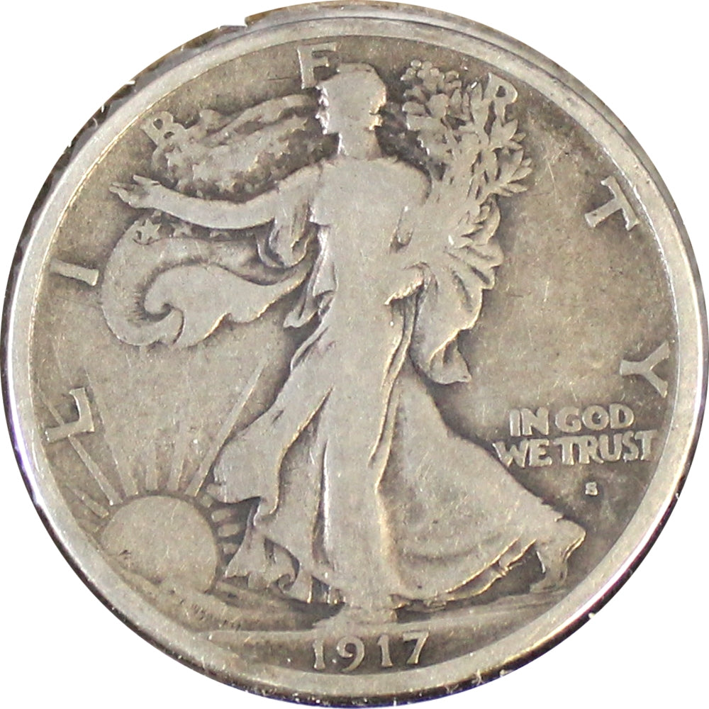 1917 S Obverse Mintmark USA Half Dollar Very Good (VG8)