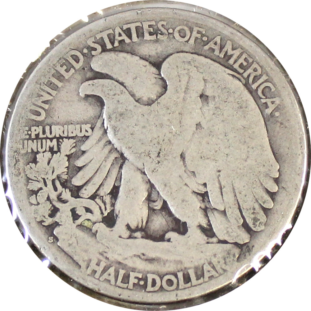 1917 S Reverse Mintmark USA Half Dollar G-VG (G6)
