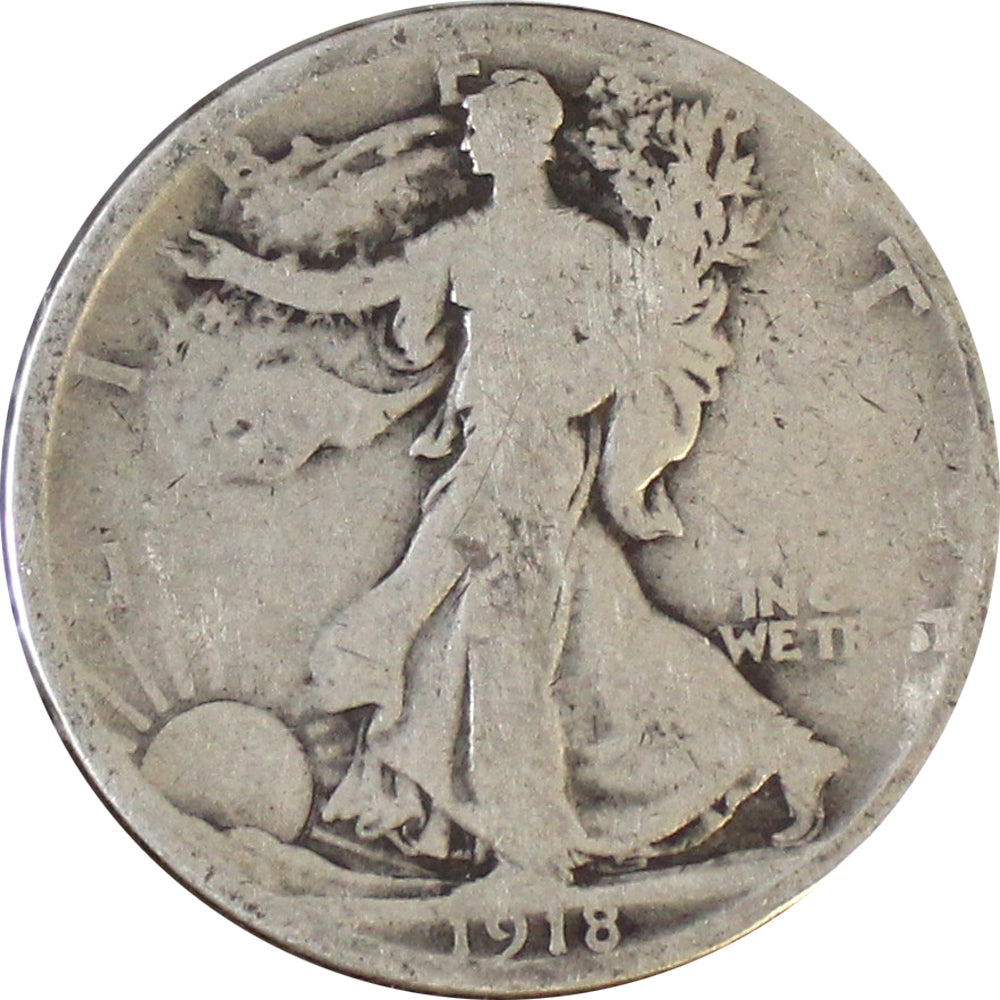 1918 S USA Half Dollar About Good (AG3)