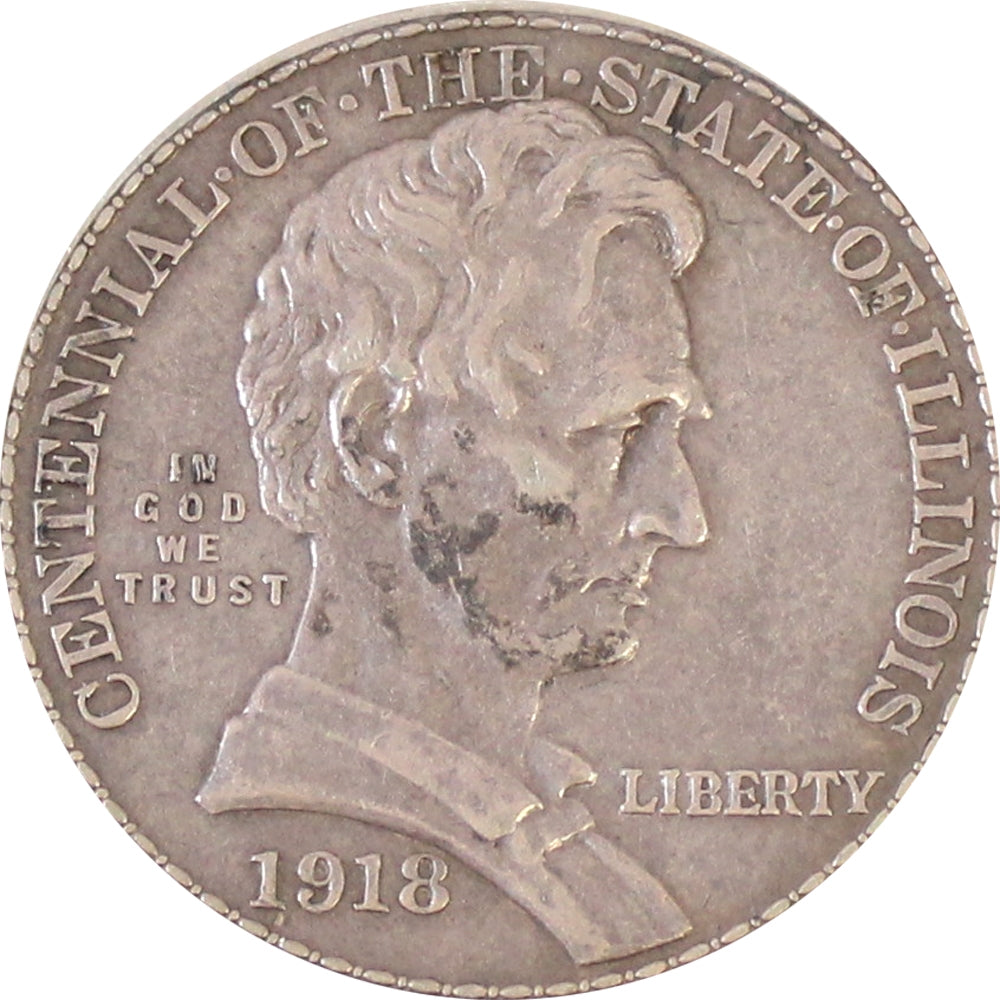 1918 Illinois Centennial USA Half Dollar AU-UNC (AU55) $