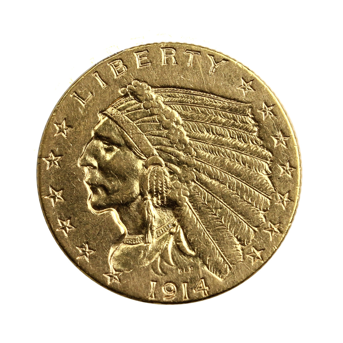 1914 USA $2.50 Gold Quarter Eagle Extra Fine (EF40)