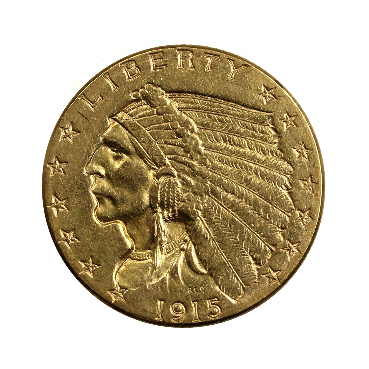 1915 USA $2.50 Gold Quarter Eagle Extra Fine (EF40)