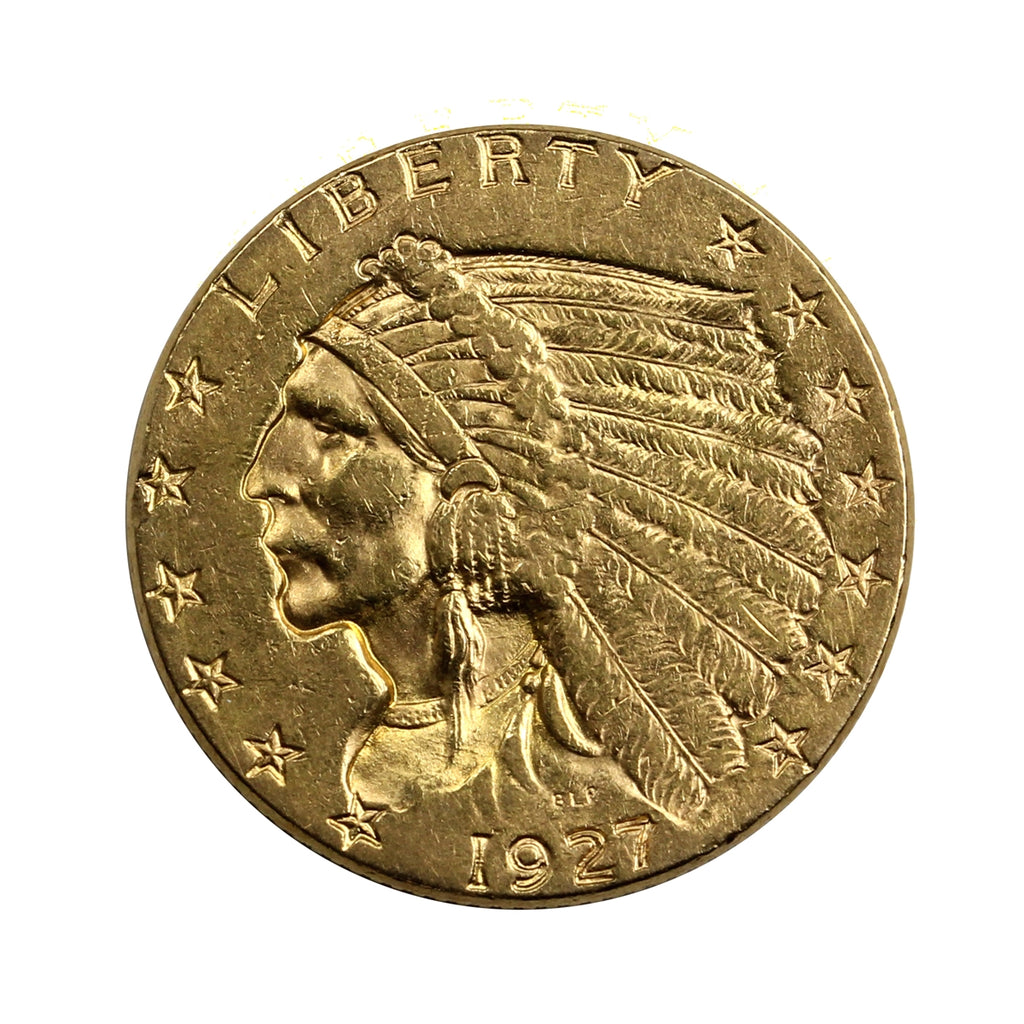 1927 USA $2.50 Gold Quarter Eagle EF-AU (EF45)