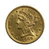 1900 USA $5 Gold Half Eagle AU-UNC (AU55)