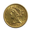 1902 S USA $5 Gold Half Eagle AU-UNC (AU55)