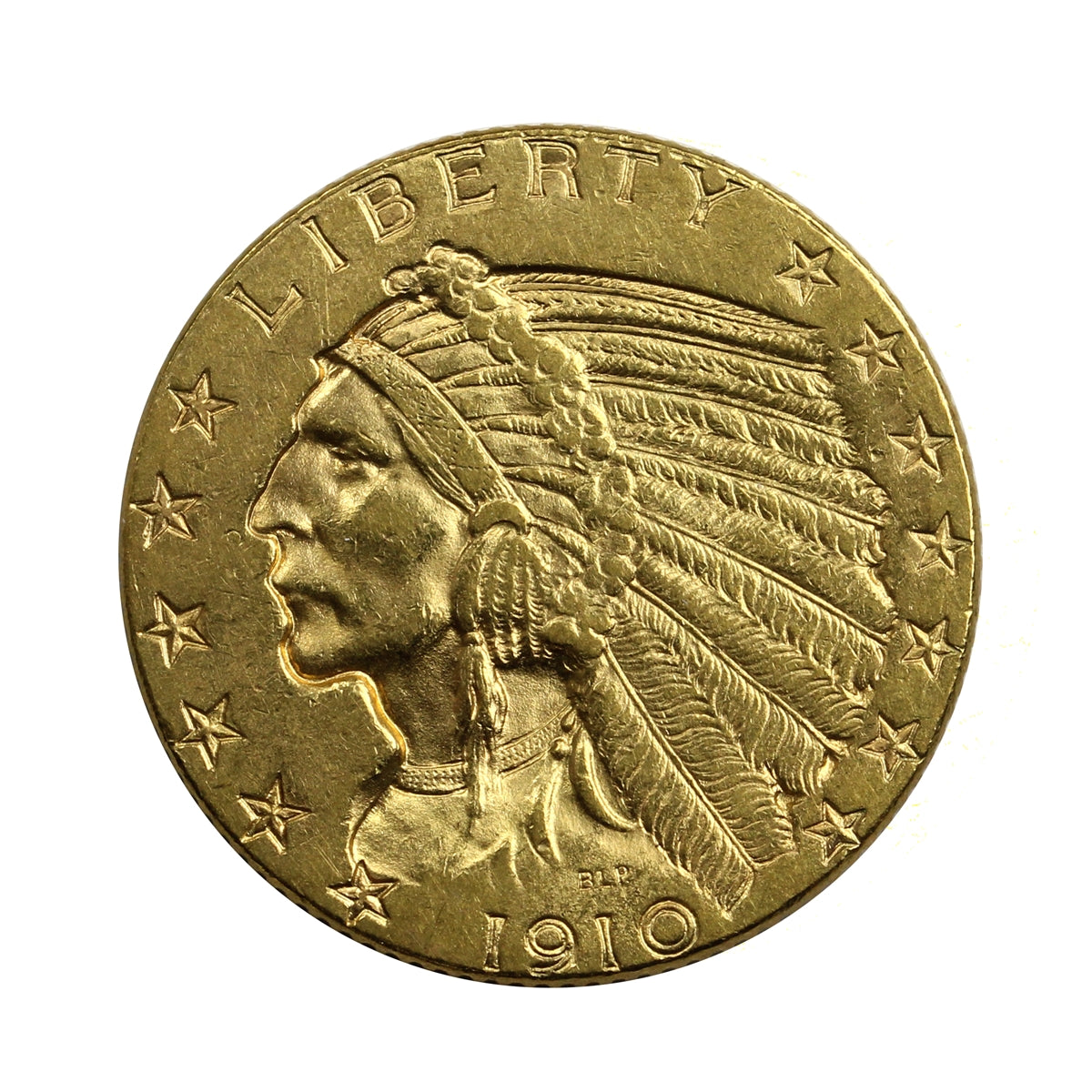 1910 USA $5 Gold Half Eagle AU-UNC (AU55)