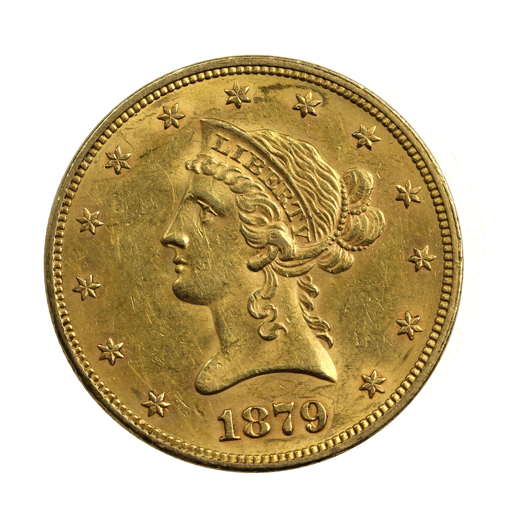 1879 USA $10 Gold Eagle AU-UNC (AU55)