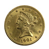 1901 USA $10 Gold Eagle UNC+ (MS62)