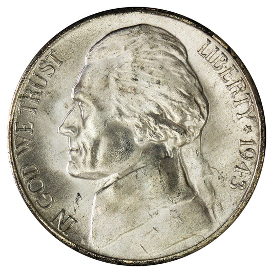 1943 S USA Silver Nickel Brilliant Uncirculated (MS63)