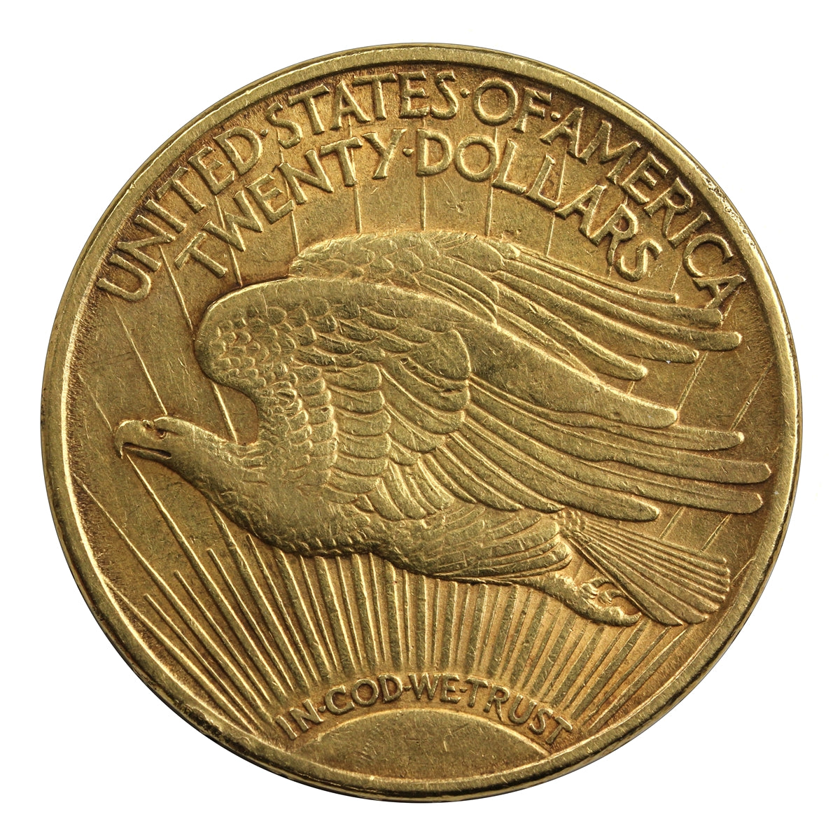 1908 D USA $20 Gold Double Eagle VF-EF (VF30)